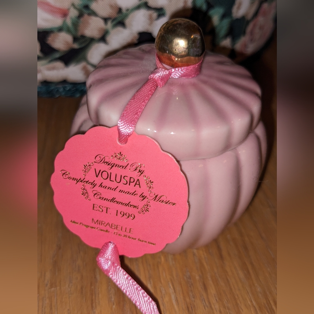 Voluspa Mini Mirabelle Jar Candle Ceramic Vintage Discontinued Rare